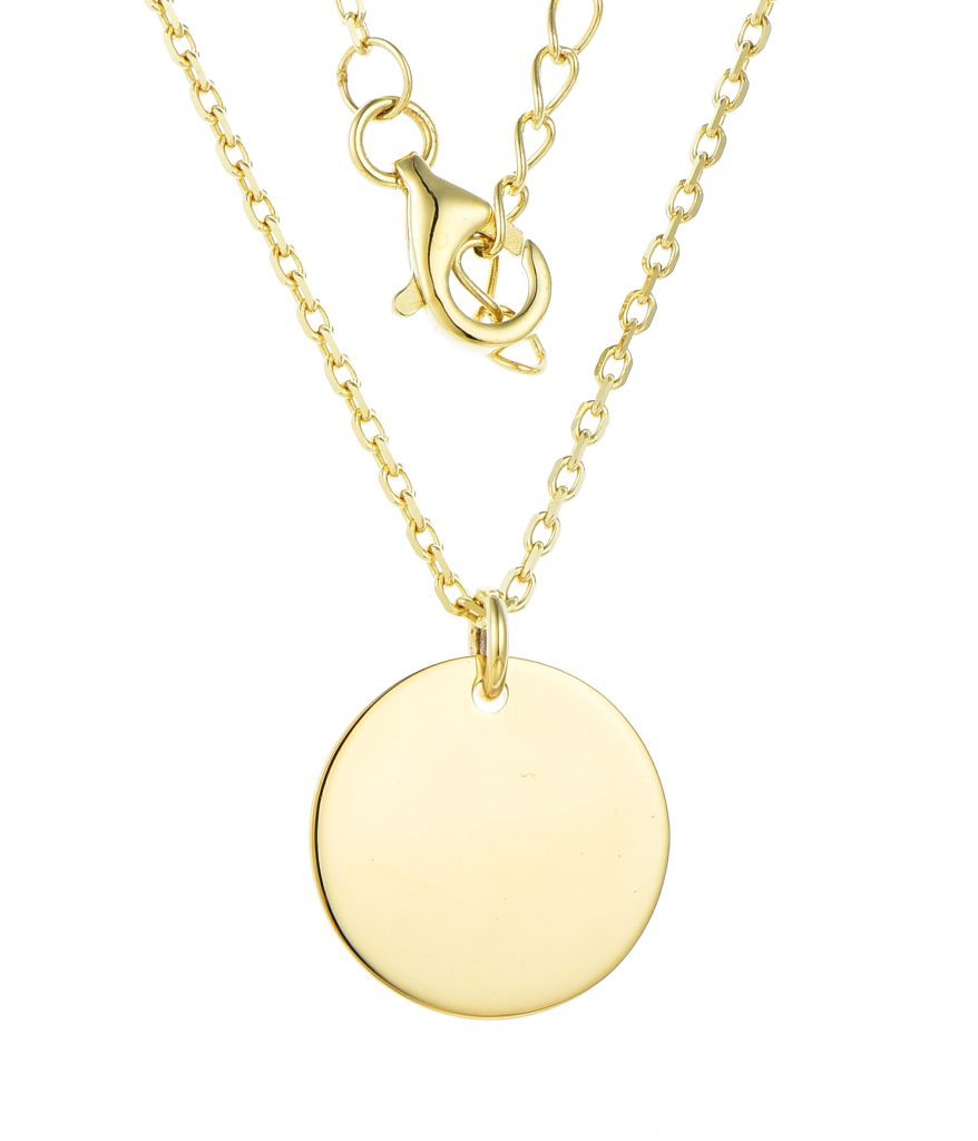 14K Gold Round Necklace-GP02859B