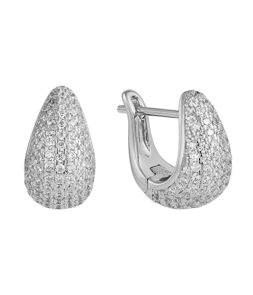 925 Silver Dome Earrings-ME00900E
