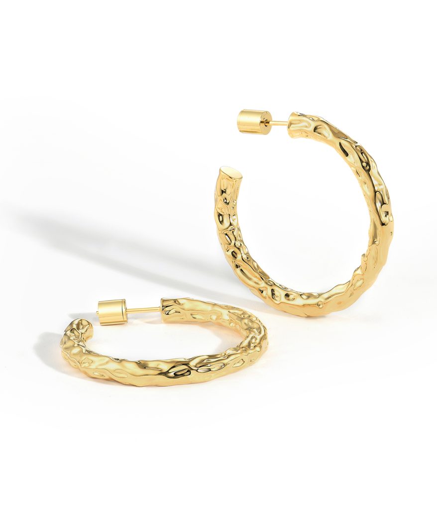 Gold plated silver earrings-SE10098A
