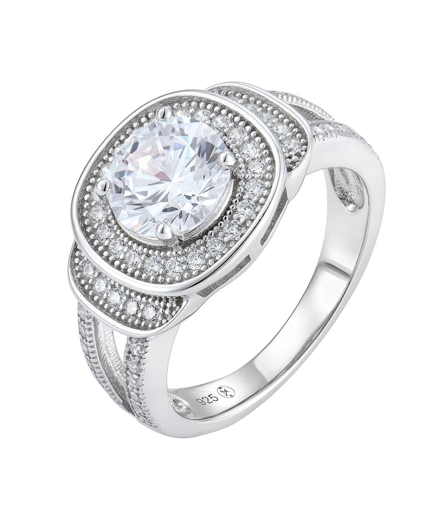 White zirconium ring-ML00011C