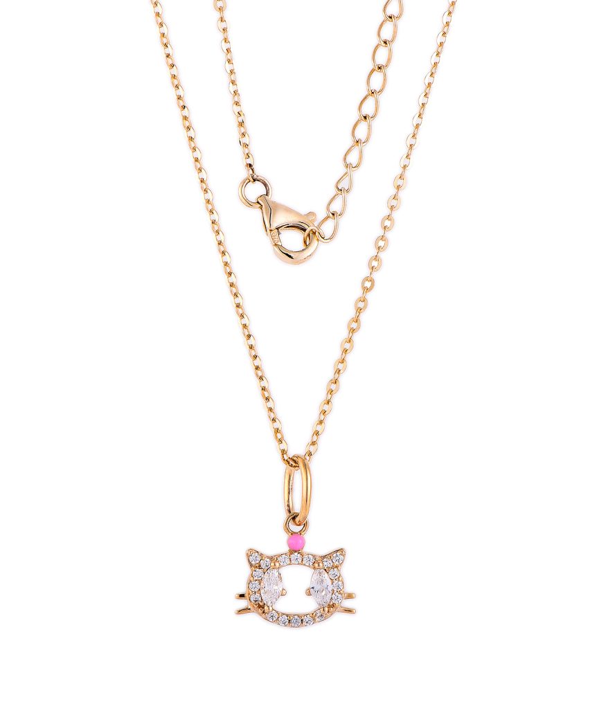 Cat Gold Necklace-GP11975B