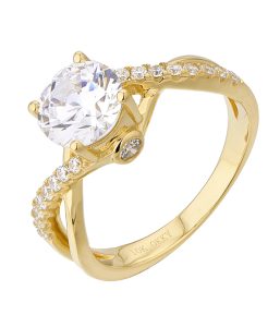 Diamond Cross Gold Ring