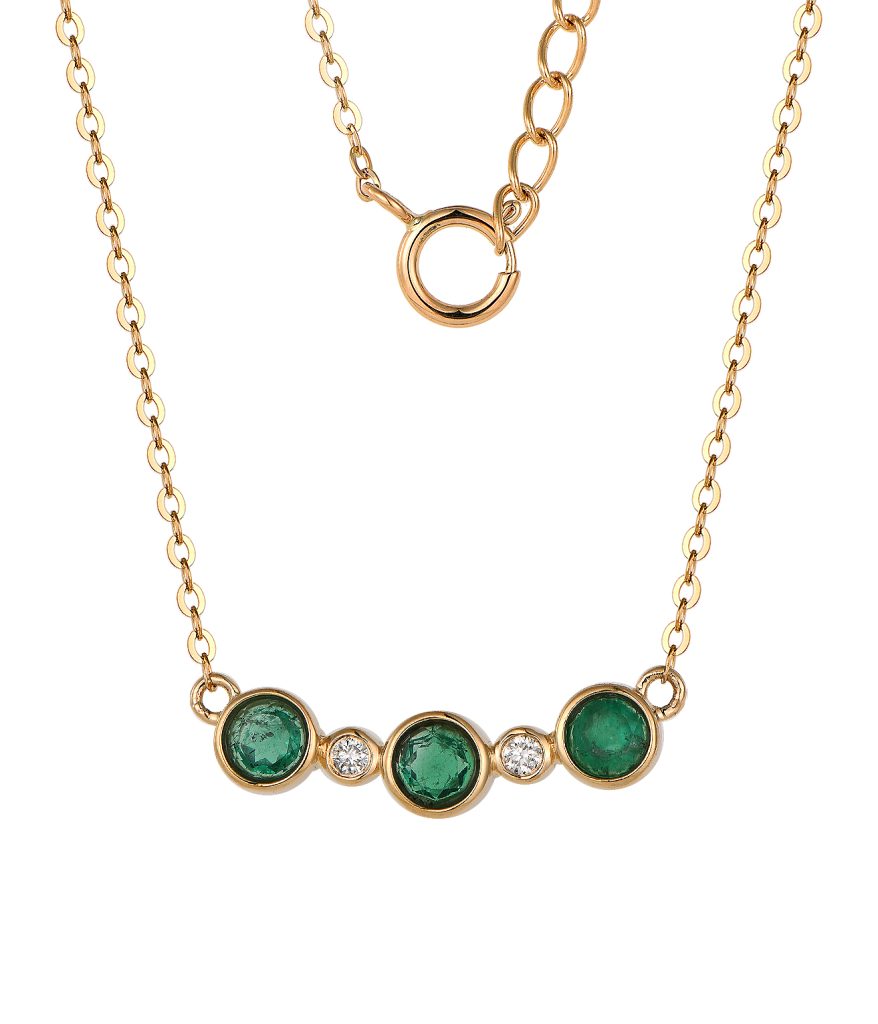 Green Zircon Gold Necklace-GN00422A