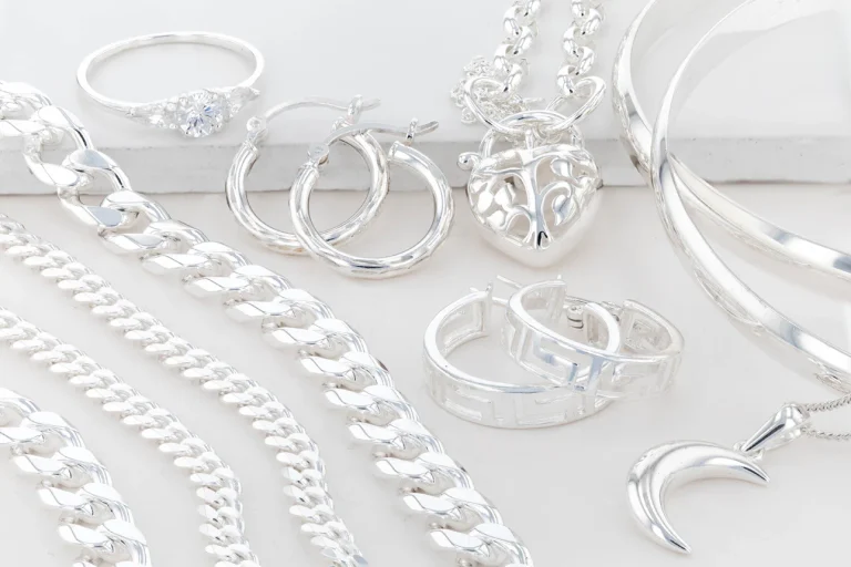 Rhodium Plated and Sterling Silver