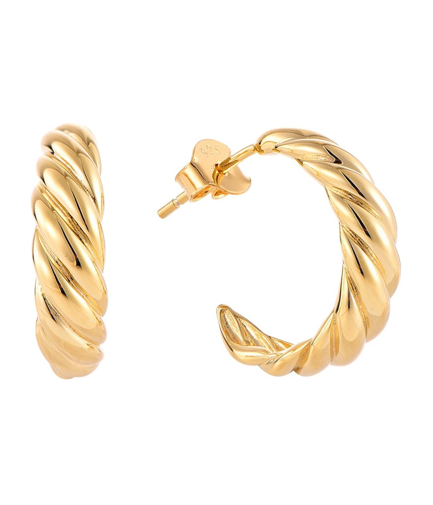 gold filled earrings with e coating-SE12420E