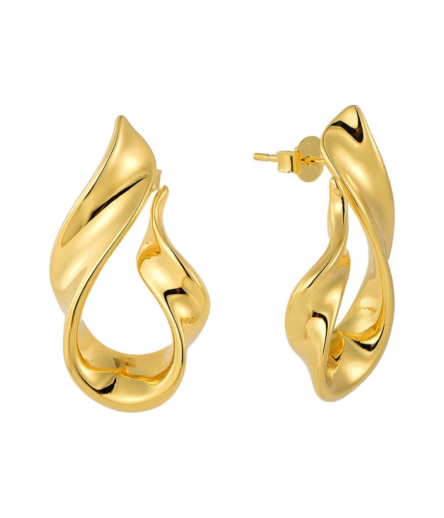 Yellow Gold earrings-SE14873C