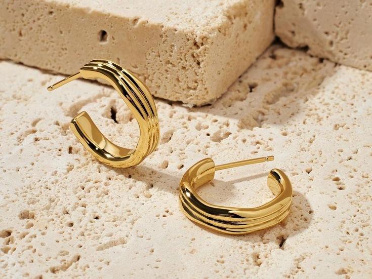 gold vermeil earrings for demi fine jewelry brands