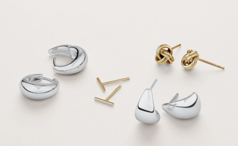 silver earrings