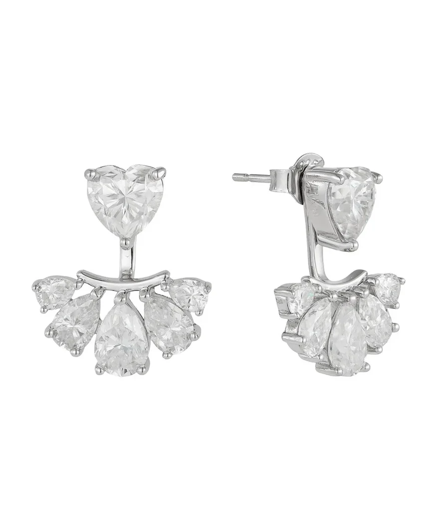 925 sterling silver earrings for sensitive ears-SE17300C