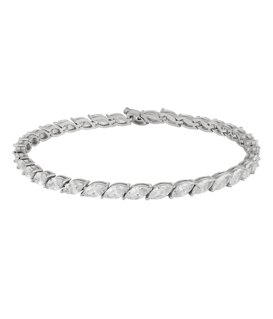 Custom 925 sterling silver tennis bracelet with lab diamonds-BR17505A