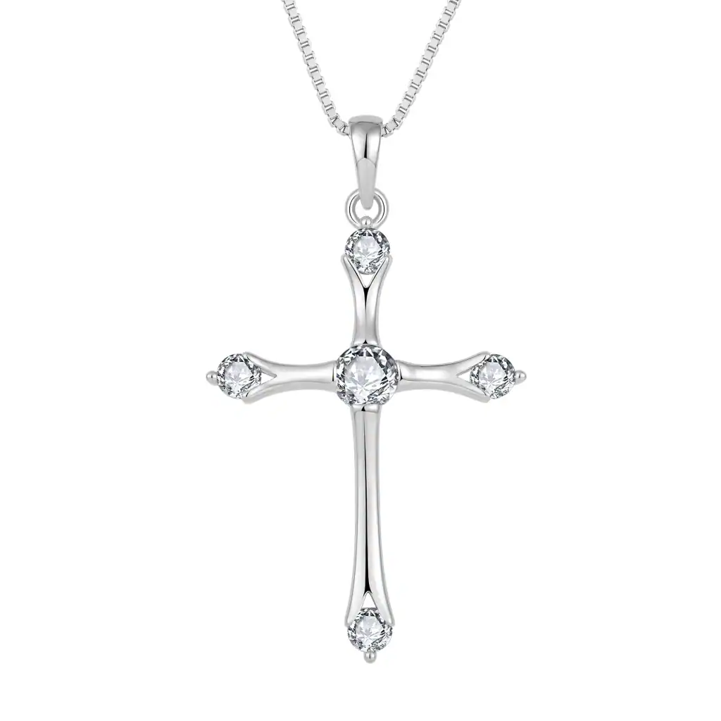 925 sterling silver cross pendant for private label jewelry-NP46191A-