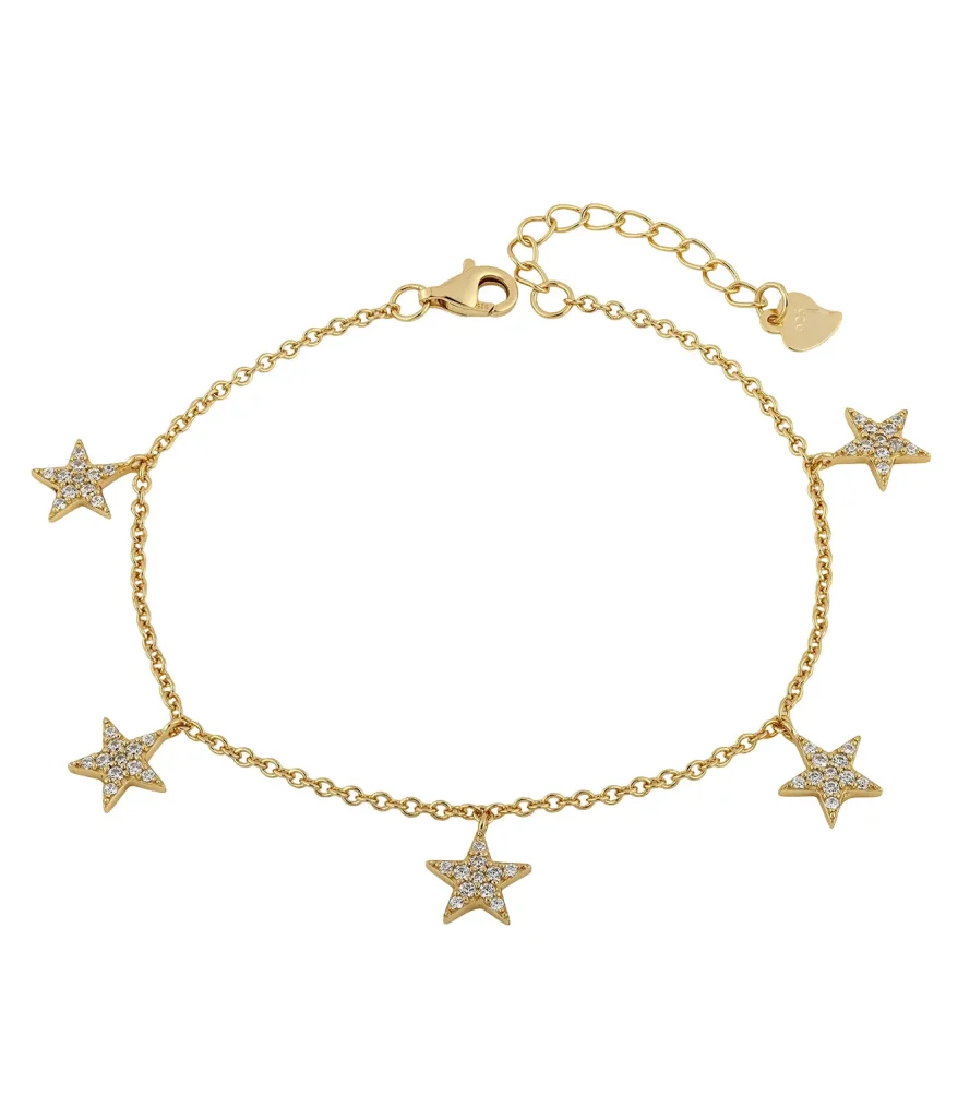 Gold vermeil bracelet with 925 sterling silver base-BR02464G