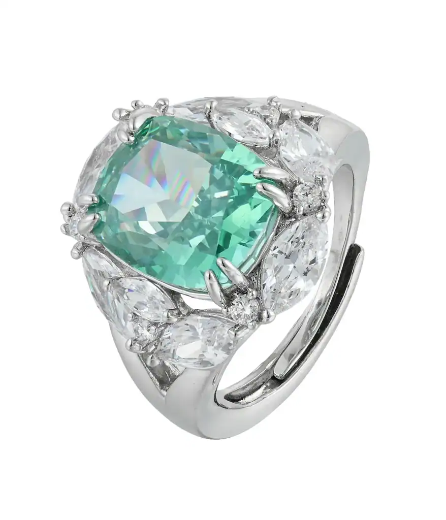 custom sterling silver gemstone ring-SR21342A