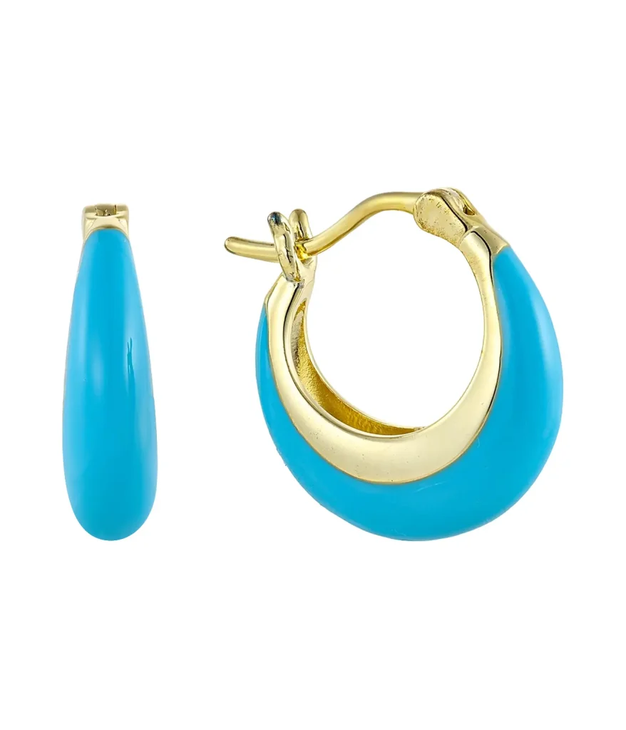 nickel-free sterling silver hoop earrings-SE20811C