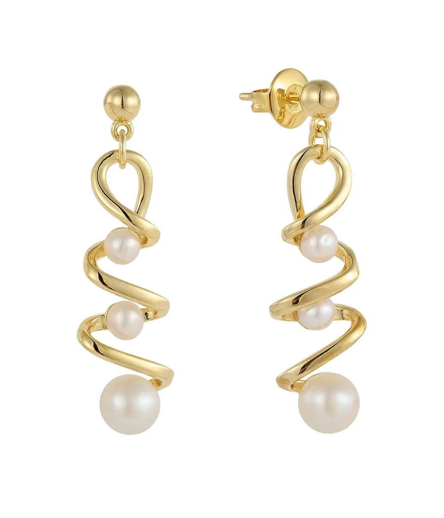 sterling silver drop earrings for sensitive ears-SE14082E
